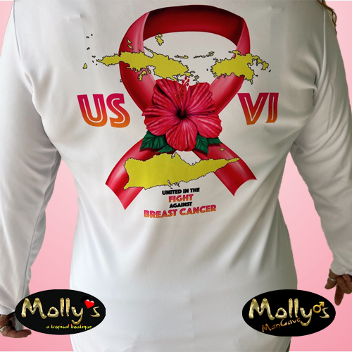 Breast Cancer Awareness Long Sleeve White